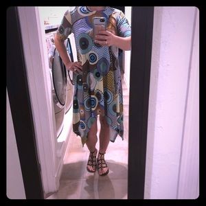 Capella Apparel boutique asymmetric hemline dress.